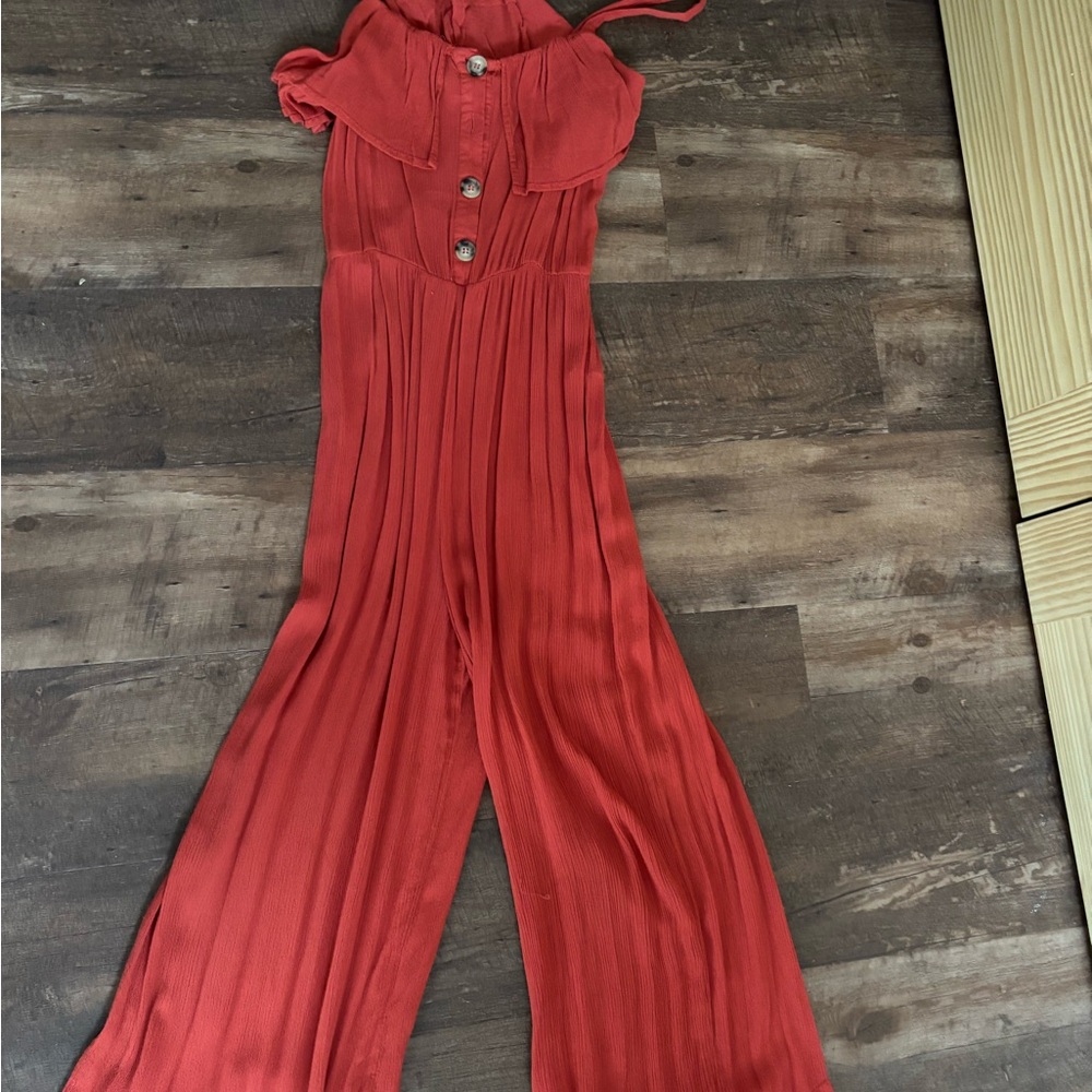 Elegant Red Jumpsuit